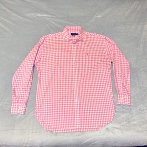 NWOT Women's Polo Ralph Lauren BoyfriendFit Button Down Shirt Pink Gingham Size6
